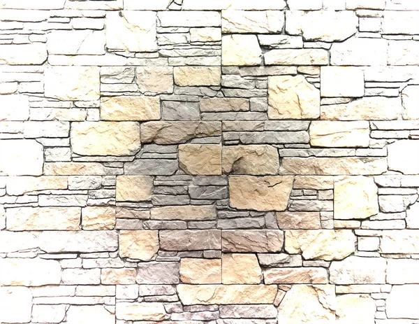 Lichte Abstractie Met Horizontale Stenen Textuur Beschadigingen Scheuren Lichtbruine Achtergrond — Stockfoto