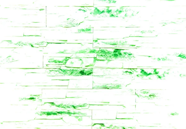 Abstracción Verde Con Textura Ladrillo Horizontal Daños Grietas Fondo Verde — Foto de Stock
