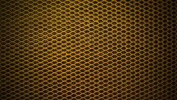 Textur Aus Gelbem Goldenem Metallischem Netz Gelber Geflochtener Hintergrund Mit — Stockfoto