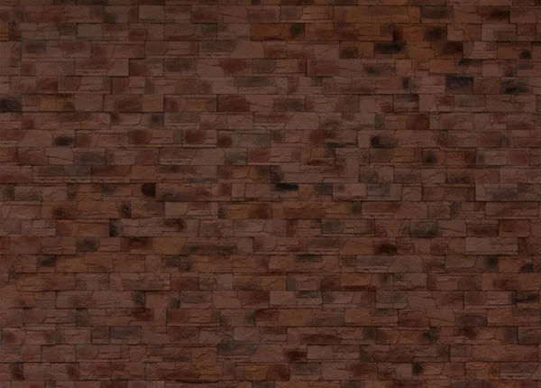 Dark Red Wall Made Old Bricks Brick Texture Made Uneven — Stock Photo, Image