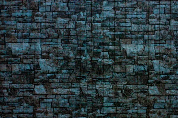 Egy Sötét Kőfal Egyenetlen Elemekből Készült Téglaszerkezet — Stock Fotó