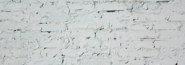 Ένας Παλιός Τοίχος Από Τούβλα Μουτζουρωμένα Λευκά Τούβλα Λευκή Τούβλο — Φωτογραφία Αρχείου