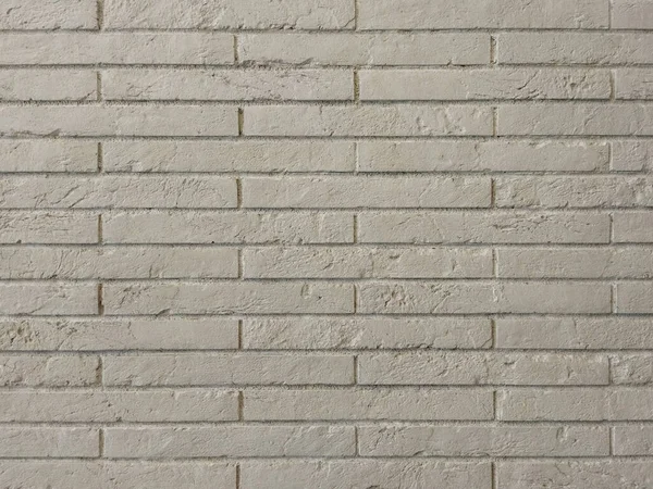砖纹理 一堵砖墙具有水平砖块的灰色背景 — 图库照片