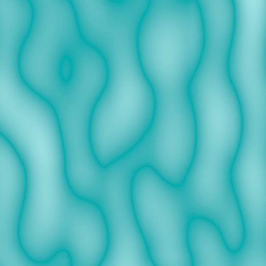Turquoise abstraction with blurred patterns. Curves, vertical lines. Liquid texture on a turquoise background.