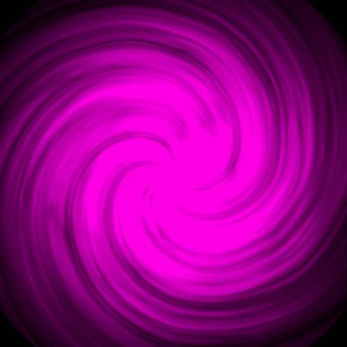 A purple twisted galaxy on a black background. Purple abstraction with circular motion.