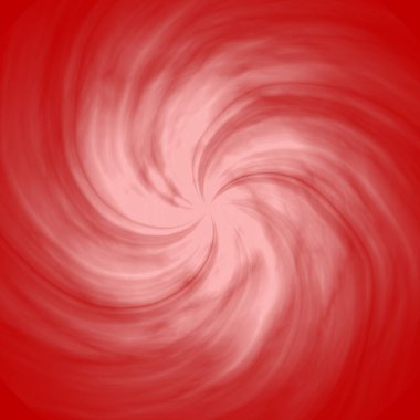 A white rotating galaxy on a red background. Red abstraction with a drawing in the center. A bright galaxy.