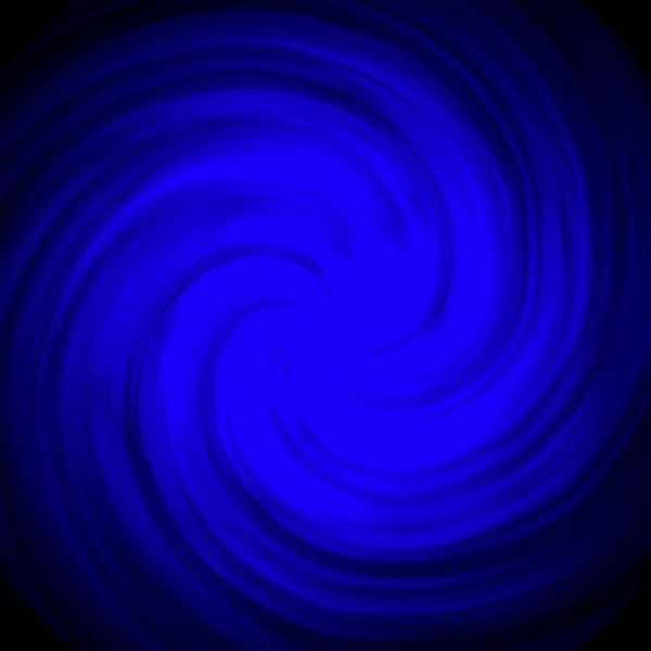 A blue twisted galaxy on a black background. Blue abstraction with circular motion.