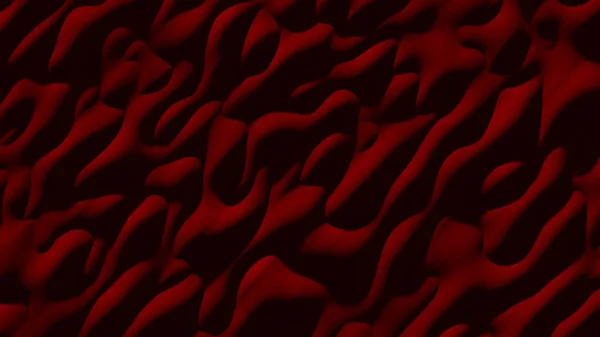 凸型の斜めの形と影を持つ濃い赤の抽象化 濃い赤 液体の質感 赤のドロップの背景 3D画像 — ストック写真