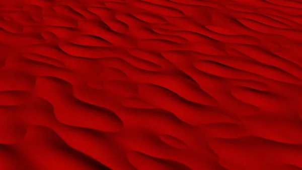 Abstracción Roja Con Formas Lisas Convexas Textura Líquida Hermoso Fondo — Foto de Stock