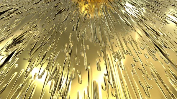 Rapid Flows Liquid Gold Yellow Gold Background Textured Surface Image — Stockfoto