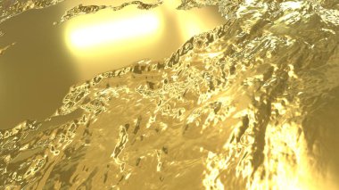 Golden, rough surface with sun glare. Golden background. The Golden Plateau.