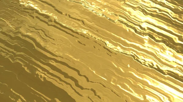 Golden Smooth Surface Convex Irregularities Yellow Texture Located Perspective Golden — Fotografia de Stock