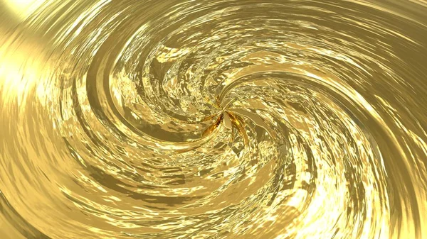 Golden Texture Swirling Vortex Center Gold Background Twisted Pattern Milky — 图库照片