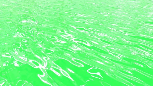 Green water with white highlights. Green liquid background. The wavy surface of the water in perspective.