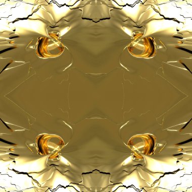 Çatallı, kusursuz ayna dokusu. Çizgileri ve çatlakları olan güzel bir soyutlama. Sıvı altının 3B görüntüsü.