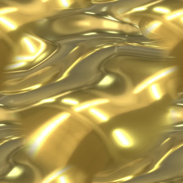 Ström Flytande Guld Gul Sömlös Bakgrund Med Gyllene Vågig Vätska — Stockfoto