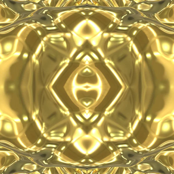 Stream Liquid Gold Yellow Seamless Mirror Background Wavy Golden Liquid — Stock Photo, Image
