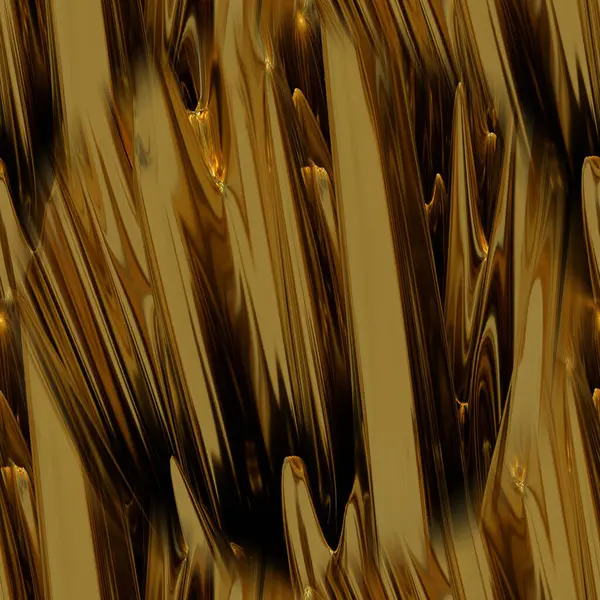 Tmavě Zlatá Abstrakce Cákancemi Tekutého Zlata Vykreslování Tmavě Žluté Bezešvé — Stock fotografie