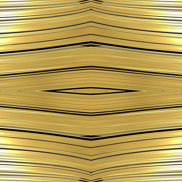 Pürüzsüz çizgileri olan kusursuz ayna dokusu. Sarı altın arka plan. 3B resim.