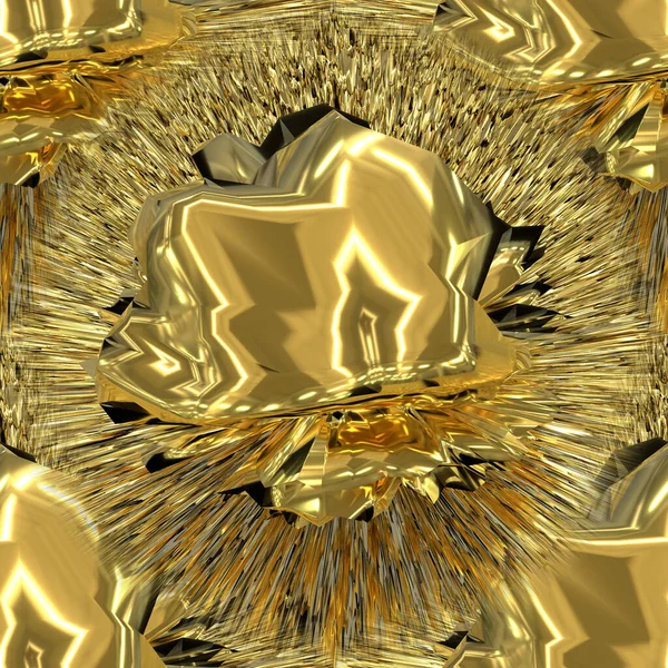 Snabba Flöden Flytande Guld Från Det Formlösa Elementets Mitt Sömlös — Stockfoto