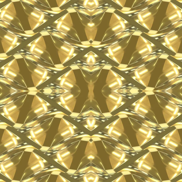 Altın Aynalı Pürüzsüz Çıkıntılı Elementler Altın Arka Plan Geometrik Şekilli — Stok fotoğraf