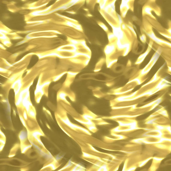 涡旋的金色无缝纹理 金色背景和扭曲的图案 液态黄金 — 图库照片