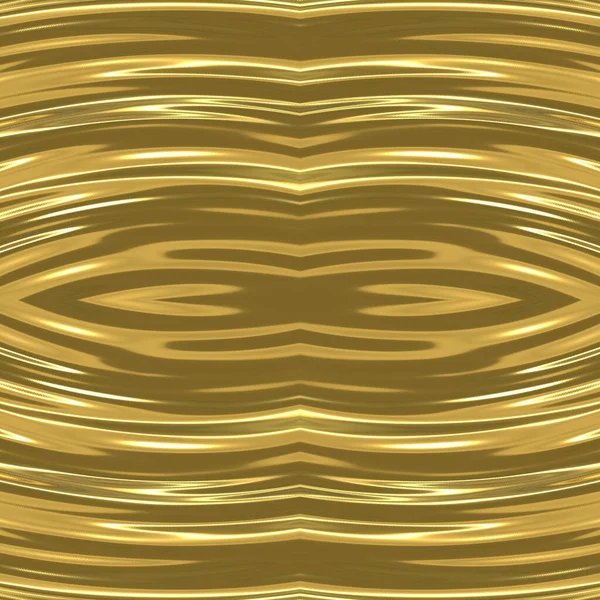 Tekuté Zlato Zlatá Hladká Zrcadlová Textura Zakřivenými Liniemi Zlaté Pozadí — Stock fotografie