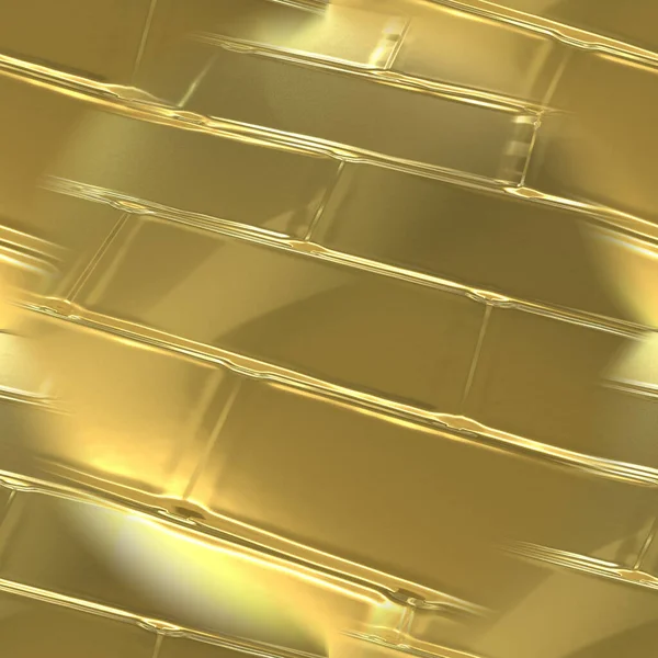 Textur Aus Goldenem Ziegel Mit Sonneneinstrahlung Gold Nahtloser Hintergrund Eine — Stockfoto