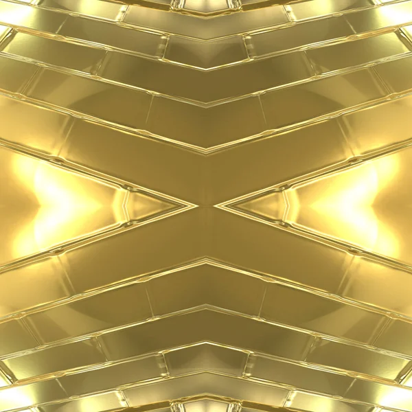 Güneş Parlayan Altın Tuğla Dokusu Altın Pürüzsüz Ayna Arka Planı — Stok fotoğraf