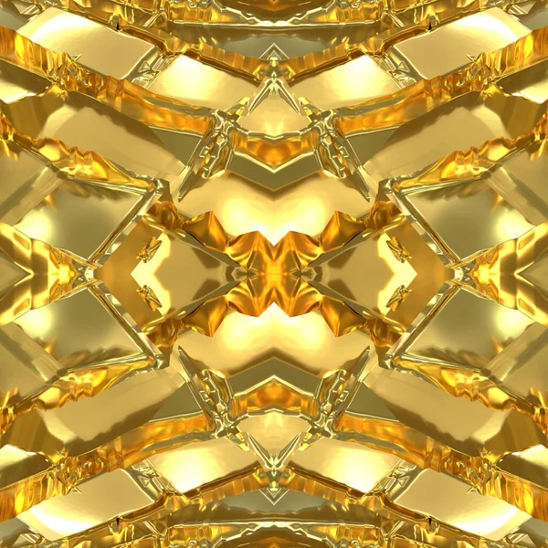 Pürüzsüz Yüzeyi Olan Altın Bir Tuğla Dokusu Altın Pürüzsüz Ayna — Stok fotoğraf