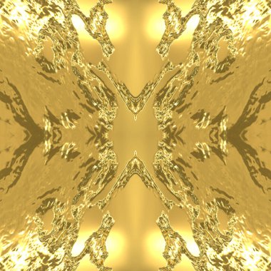 Altın, pürüzlü yüzey, güneş parıldıyor. Ayna desenli, kusursuz altın bir arka plan. Altın Plato.