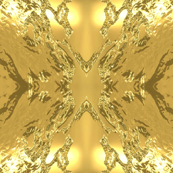 Золотая Грубая Поверхность Солнечным Светом Золотой Бесшовный Фон Зеркальным Узором — стоковое фото