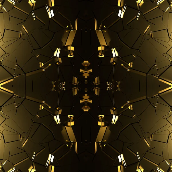 Kusursuz Ayna Dokusu Altın Elementler Güneş Yansıması Kırık Altınla Sarı — Stok fotoğraf