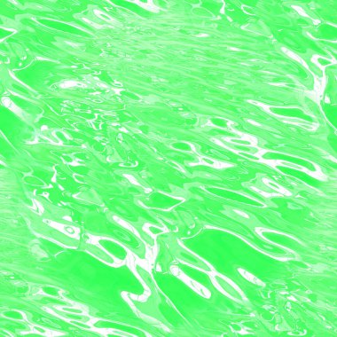 Beyaz röfleli yeşil sıvı. Güzel, pürüzsüz, yeşil bir arka plan. Suyun dalgalı yüzeyi.