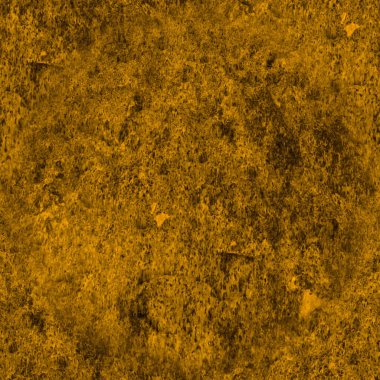 Turuncu, kuru toprağın kirli yüzeyi güneş ışığı altında. Benekli desenli sarı pürüzsüz arkaplan.