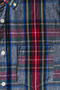 Noel arkaplan sıcak ekose gömlek ile cep hediye kartı