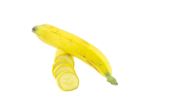 Cavendish Banana Elszigetelt Fehér Alapon — Stock Fotó