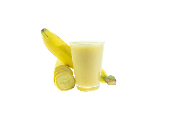 Cavendish Bananensap Geïsoleerd Een Witte Achtergrond — Stockfoto