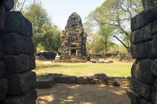 Mahathat Eskiden Hastane Olan Bir Khmer Arkeolojik Alanı Yüzyıl Civarında — Stok fotoğraf