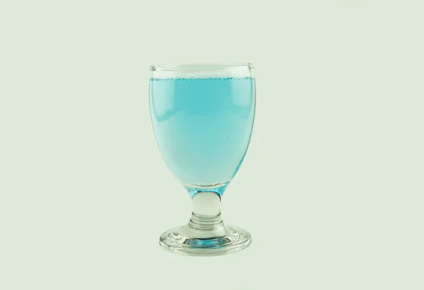 Glass Water Drink Separately Light Gray Background — Stock Photo, Image