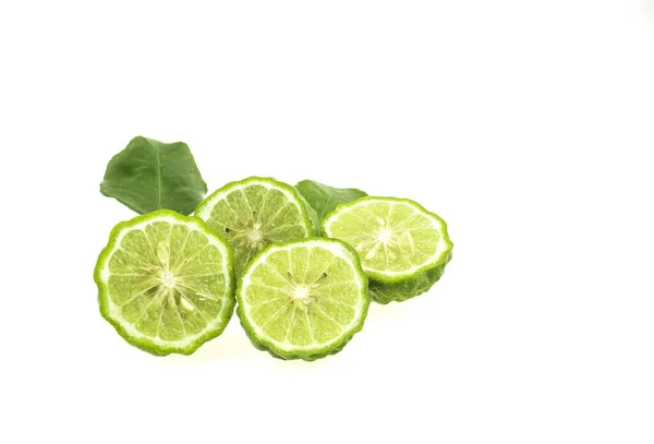 Bergamot Vruchten Geïsoleerd Een Witte Achtergrond — Stockfoto