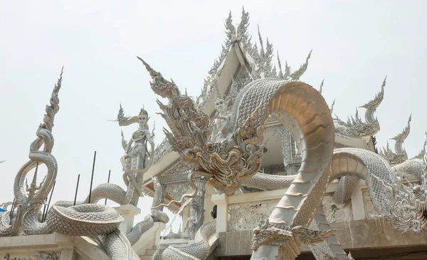 Βασιλιάς Του Αγάλματος Nagas Στο Wat Ban Dan Του Ket — Φωτογραφία Αρχείου