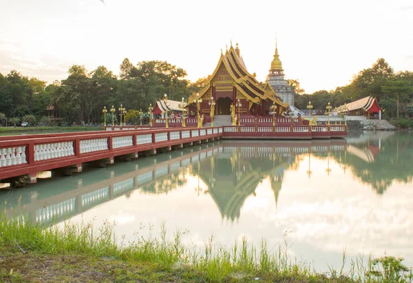 Wat Lahan Sai Temple Beautiful Construction Model Buriram Province Thailand — Stock Photo, Image