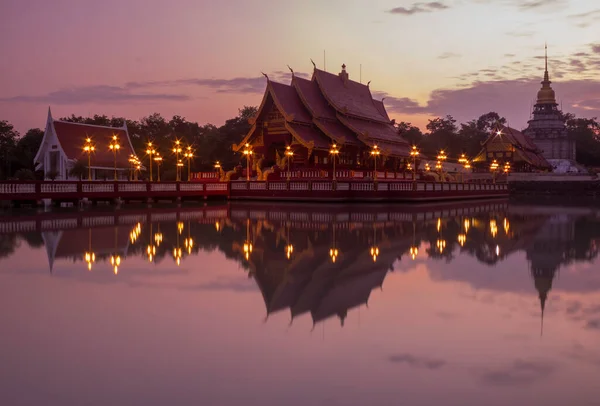 Wat Lahan Sai Temple Beautiful Construction Model Buriram Province Thailand — Stock Photo, Image