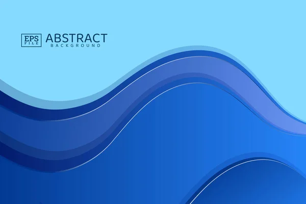 Abstrakter Hintergrund Mit Blauen Und Weißen Wellen — Stockvektor