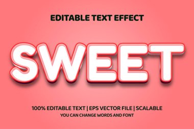 Vektör çizimi. Tasarımınız için şablon, metin etkisi