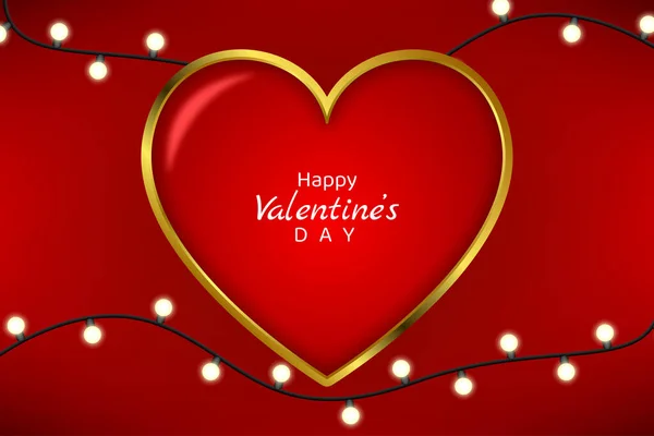 Dia Dos Namorados Fundo Com Corações Coração Vermelho —  Vetores de Stock