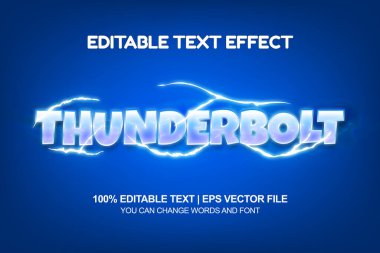 Thunderbolt düzenlenebilir metin biçimi Thunderbolt düzenlenebilir metin biçimi efekti