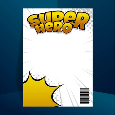 Çizgi film biçimi ögesiyle çizgi roman tasarım şablonu