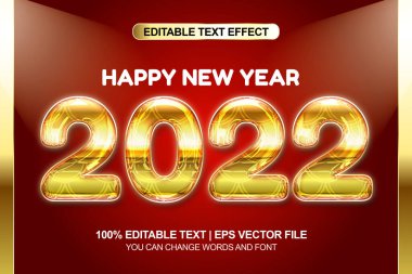 Mutlu yıllar 2022. Vektör illüstrasyonu.